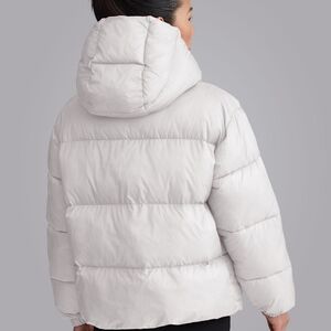NVLT Women's White Hooded Puffer Coat